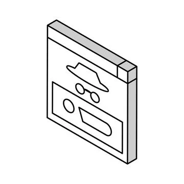 Confidential security system isometric icon vector illustration 스톡 일러스트
