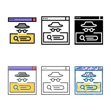 Confidential security system simplified color icon vector 스톡 일러스트