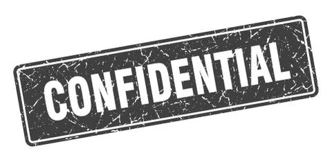 Confidential stamp. confidential vintage gray label. Sign Graphic