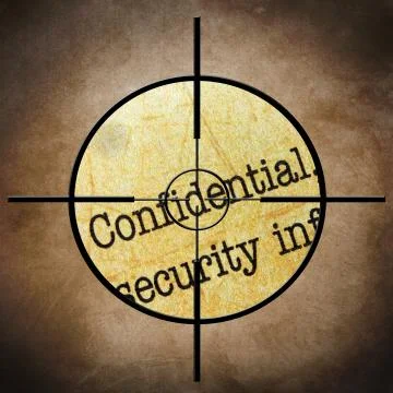 Confidential target concept Foto stock
