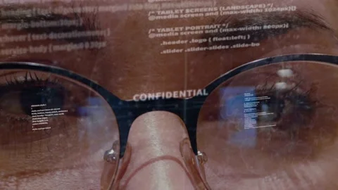 Confidential text on background of developer Stock Footage 150212938