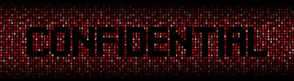 Confidential text on hex code illustration 스톡 일러스트