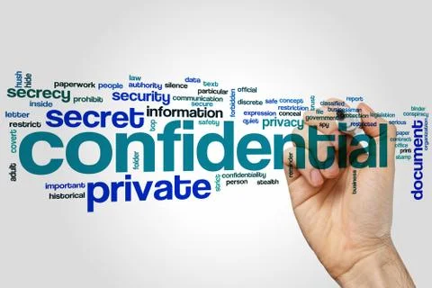 Confidential word cloud 写真素材