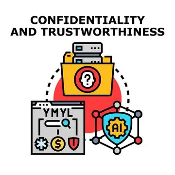 Confidentiality and trustworthiness in digital data protection イラスト素材