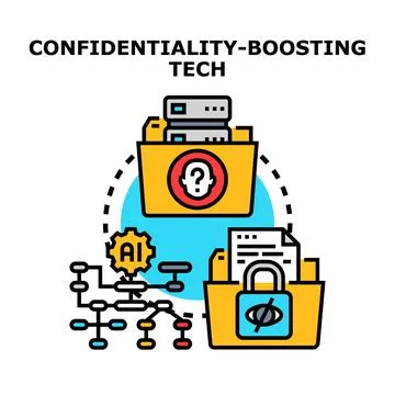 Confidentiality boosting technology securing data anonymity Stock Illustration