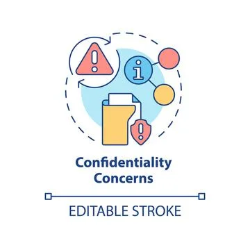 Confidentiality concerns concept icon Stock Illustration