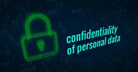 Confidentiality of personal data Stock Illustration