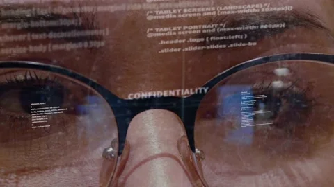 Confidentiality text on background of developer Stock Footage 150212975