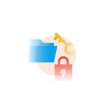 Confidentiality. Vector icon in gradient style. Editable illustration 스톡 일러스트