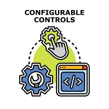 Configurable controls concept for custom settings and development Stock Illustration