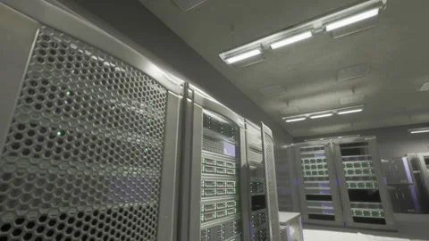 Configuration of edge servers and facility features explained clearly Stock Footage 339630754