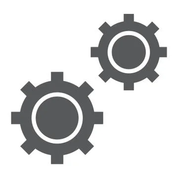Configuration glyph icon, data and analytics Stock Illustration