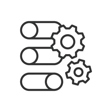 Configuration, icon in line design. Configuration, settings, setup, system イラスト素材