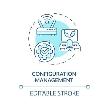 Configuration management soft blue concept icon イラスト素材