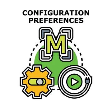 Configuration preferences adjusting settings and options icon Stock Illustration