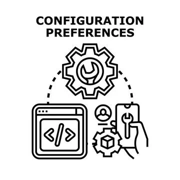 Configuration preferences vector concept illustration イラスト素材