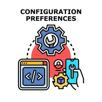 Configuration preferences vector concept illustration Stock Illustration