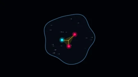 The configuration of a proton Vídeo Stock 335764412