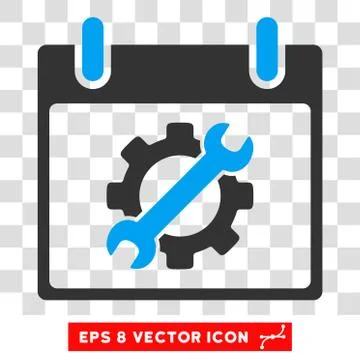 Configuration Tools Calendar Day Eps Vector Icon Ilustração Stock