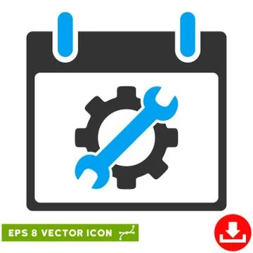 Configuration Tools Calendar Day Vector Eps Icon Ilustração Stock