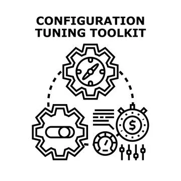 Configuration tuning toolkit concept illustration optimizing settings イラスト素材
