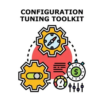 Configuration tuning toolkit concept illustration optimizing settings Stock Illustration