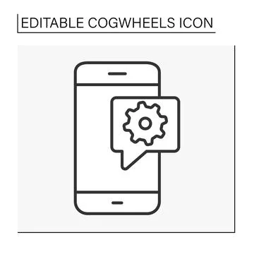 Configurations line icon Stock Illustration