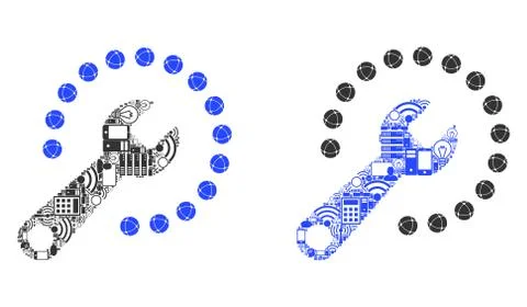Configure Mosaic Icon for BigData Stock Illustration