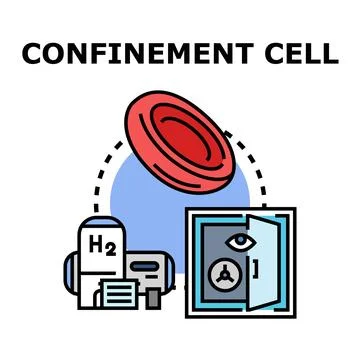 Confinement cell isolating biological element vector concept Stock Illustration