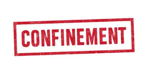 Confinement in red ink stamp Stock Illustration