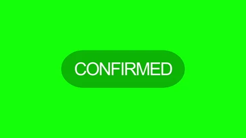 Confirm Button Animation on Green Screen Background Vídeos de archivo 334361975