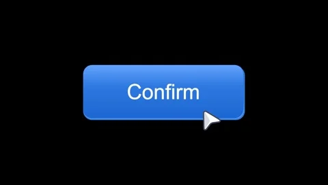 Confirm Button Click Animation, Confirmation UI Motion Graphic, Cursor Click Vídeos de archivo 336035617