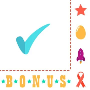 Confirm computer symbol Stock Illustration