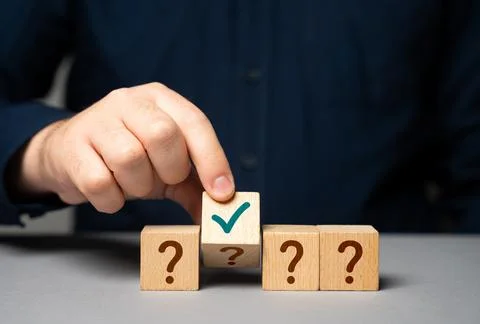 Confirm data. Information verification. Solve the mystery, unravel the riddle Stock Photos