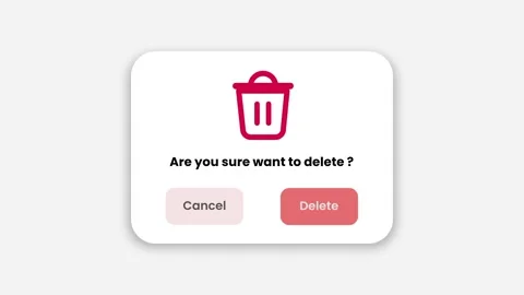 Confirm Delete Popup 库存影片 343508292
