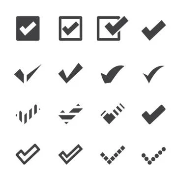 Confirm icons Stock Illustration
