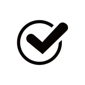 Confirm icons; vector illustration. Flat design style Ilustração Stock