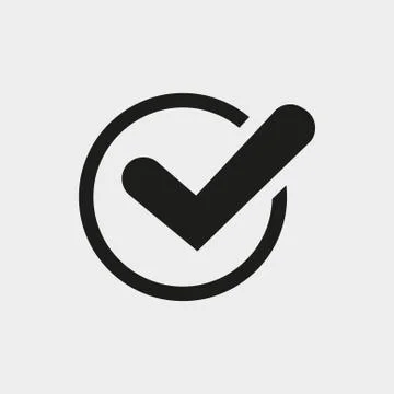 Confirm icons; vector illustration. Flat design style Ilustración de archivo