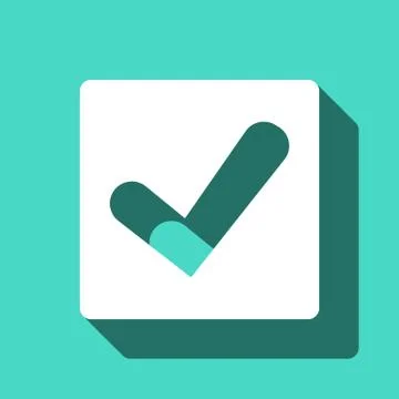 Confirm icons; vector illustration. Flat design style 库存插图