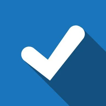 Confirm icons; vector illustration. Flat design style Stock Illustration