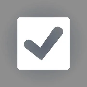 Confirm icons; vector illustration. Flat design style Stock Illustration