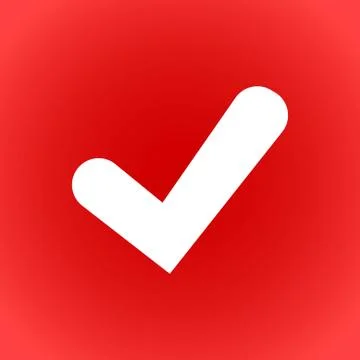 Confirm icons; vector illustration. Flat design style Ilustração Stock