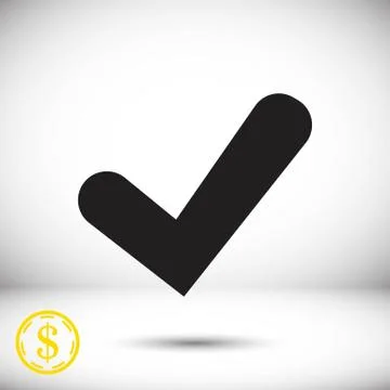Confirm icons; vector illustration. Flat design style 스톡 일러스트