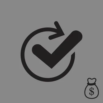 Confirm icons; vector illustration. Flat design style Stockillustratie