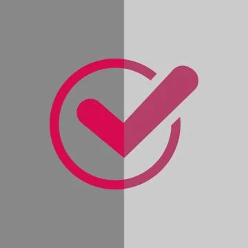 Confirm icons; vector illustration. Flat design style Stockillustratie