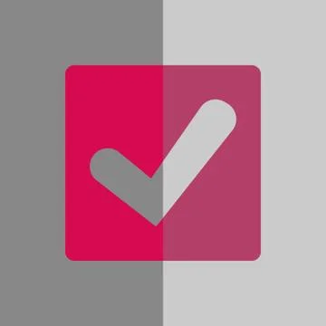 Confirm icons; vector illustration. Flat design style 库存插图