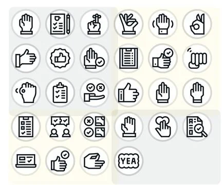 Confirm Premium Vector Bundle with 28 256x256 Detail Enhanced Bold Line Icons Stock Illustration