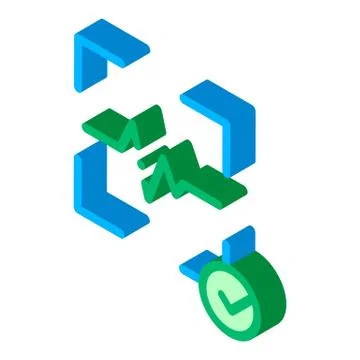 Confirmation of Action Voice Control isometric icon vector illustration 스톡 일러스트