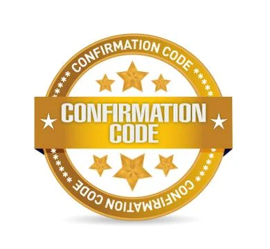 Confirmation code seal illustration design 스톡 일러스트