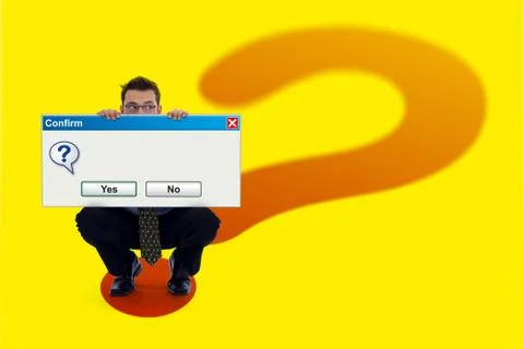 Confirmation dialog Stock-Fotos